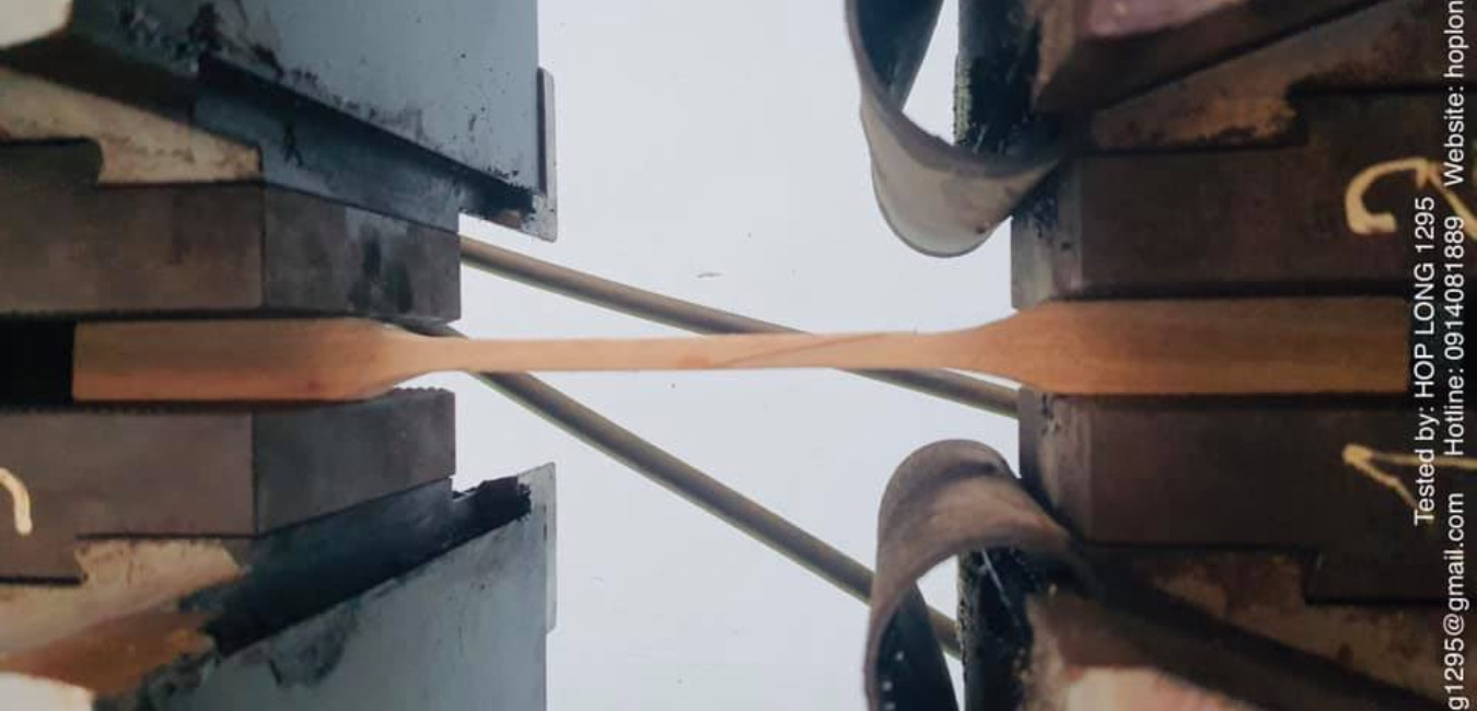 Thí nghiệm cơ lý gỗ xây dựng để kiểm tra các chỉ tiêu về ứng suất bằng lực kéo